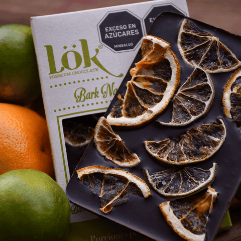 Bark de chocolate 70% con Naranja y Limón 70g