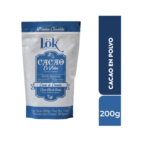 Cacao en Polvo 100% Natural 200g