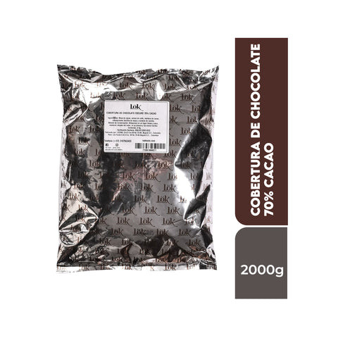 Cobertura de chocolate 70% cacao 2kg