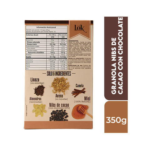 Granola con Nibs de Cacao 350g