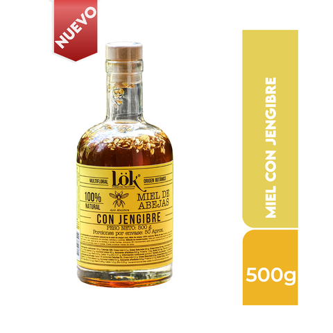 Miel de Abejas 100% Natural con Jengibre 500g