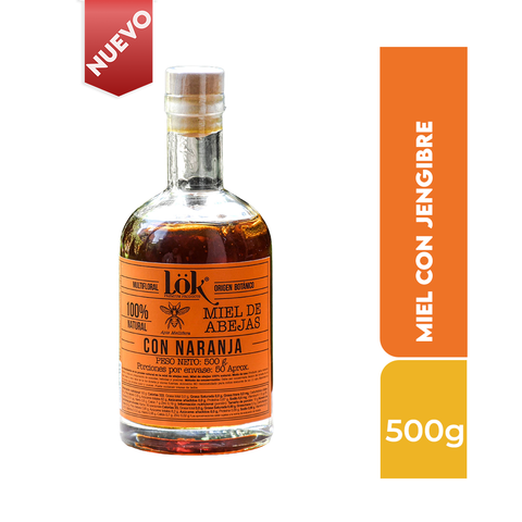 Miel de Abejas 100% Natural con Naranja 500g