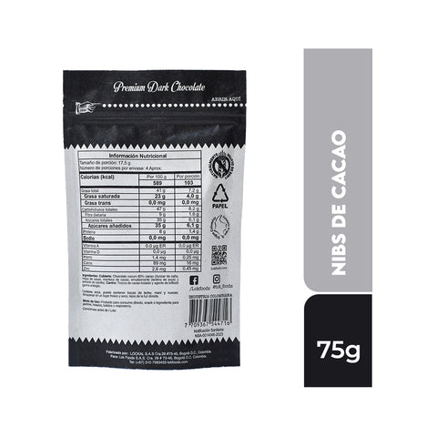 Nibs de Cacao recubiertos 75g